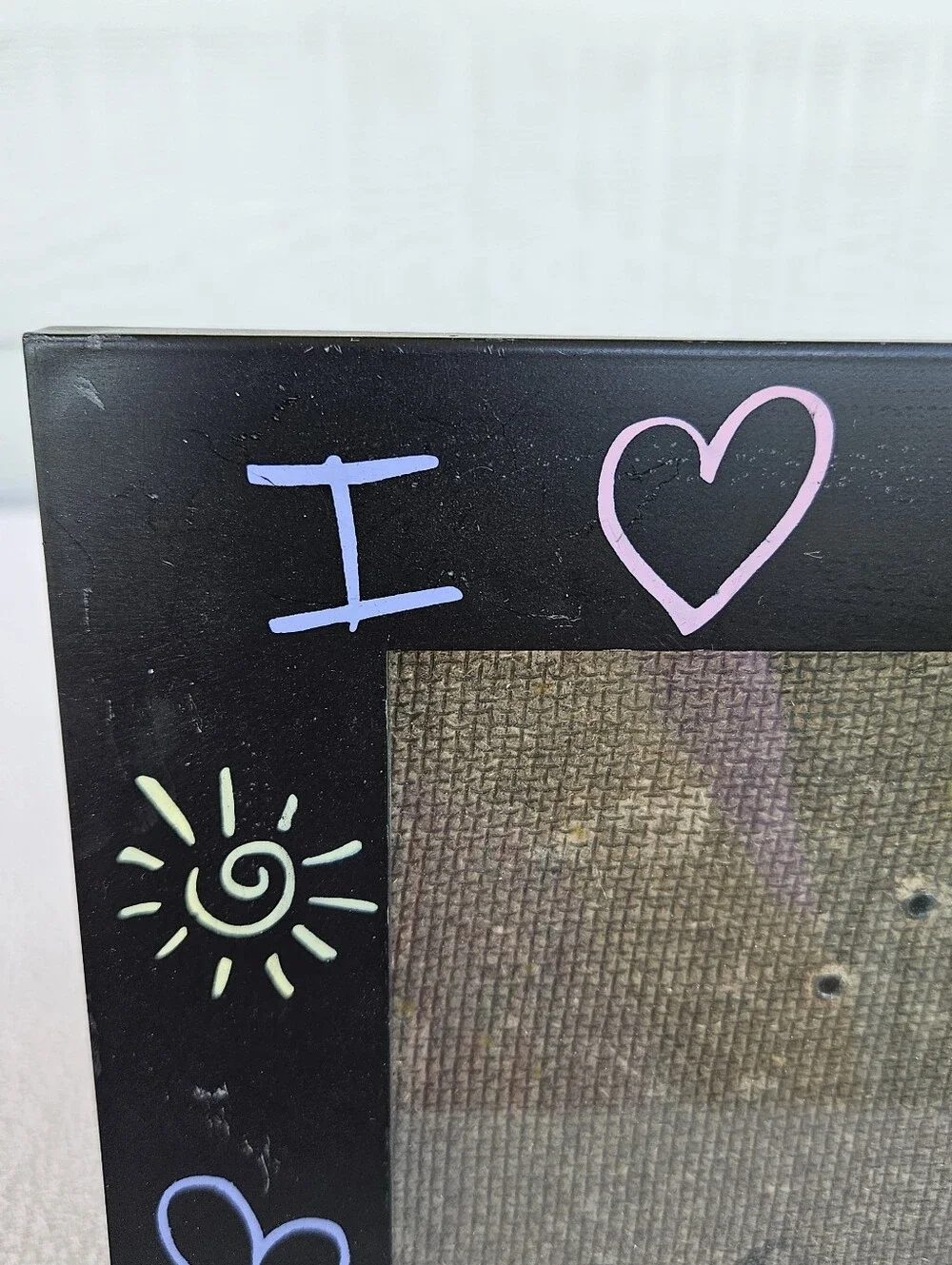 I Love Mommy Chalkboard Photo Frame 5x7 Horizontal Child Writing Mother's Day